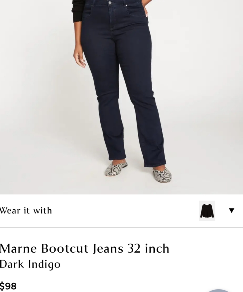 Universal Standard Marne Bootcut Jeans sz 30